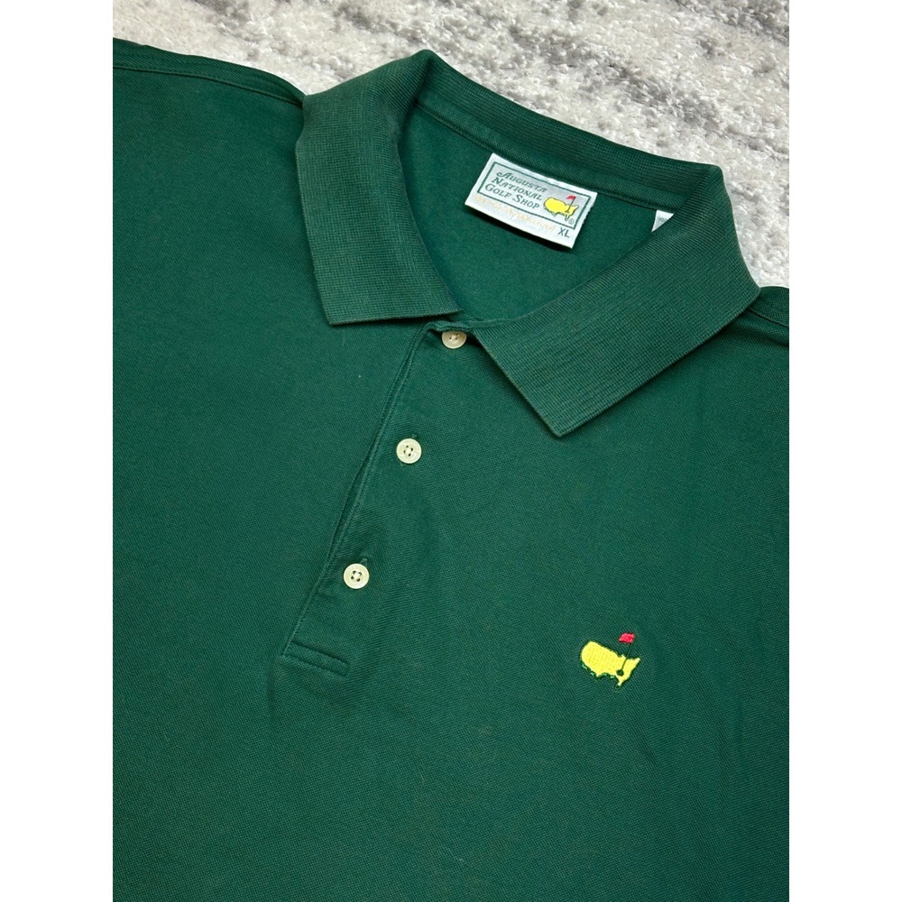 Augusta National Golf Shop Polo Shirt Men XL Green Masters Tournament Pique